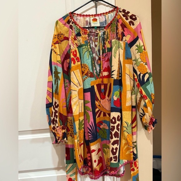 FARM RIO V-Neck Belted Mini Dress - Picture 6 of 6